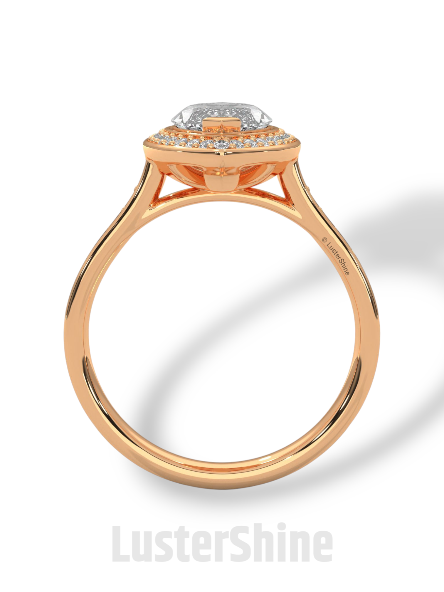 Marquise Halo Diamond Ring – 2CT Engagement Ring – 14K Gold Vintage Style Ring – Dainty Bridal Ring – Unique Marquise Cut Ring  Jewelry Gift