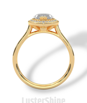 Marquise Halo Diamond Ring – 2CT Engagement Ring – 14K Gold Vintage Style Ring – Dainty Bridal Ring – Unique Marquise Cut Ring  Jewelry Gift