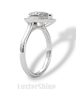 Pear Cut Engagement Ring – Teardrop Diamond Halo Ring – 14K 18K Gold Ring – Unique Bridal Ring – Moissanite Wedding Ring – Gift for Her Love