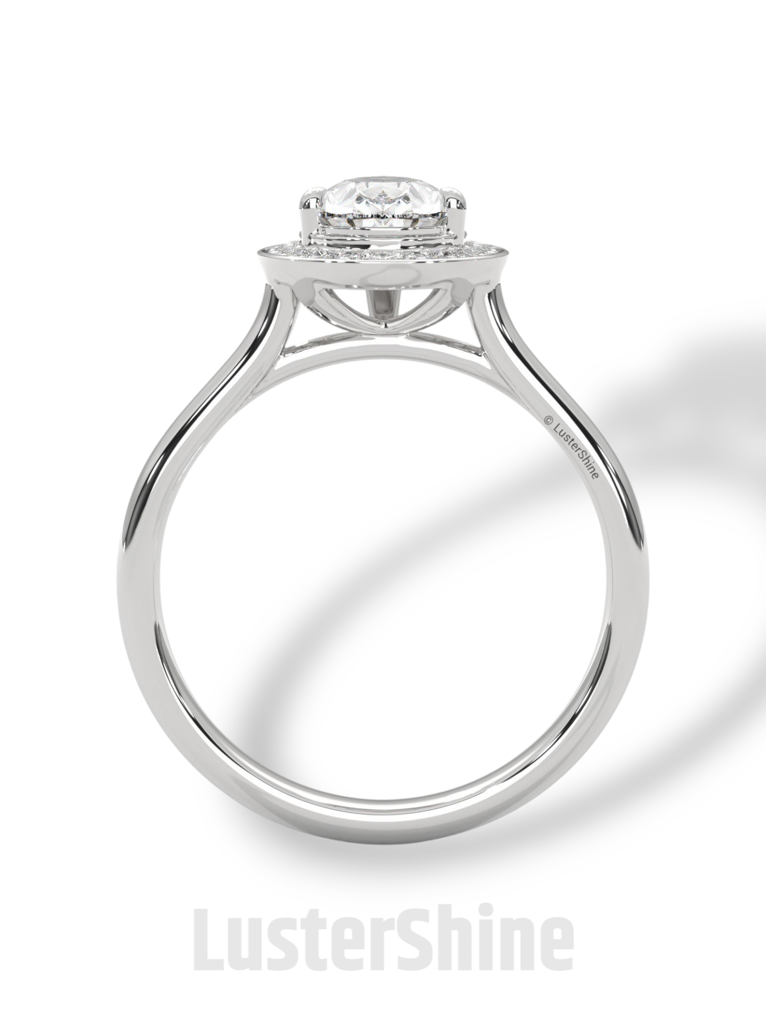 Pear Cut Engagement Ring – Teardrop Diamond Halo Ring – 14K 18K Gold Ring – Unique Bridal Ring – Moissanite Wedding Ring – Gift for Her Love
