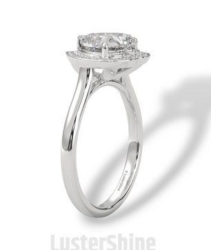 Heart Diamond Engagement Ring – 2CT Halo Heart Cut Ring – 14K 18K Gold Proposal Ring – Dainty Custom Diamond Ring – Romantic Jewelry Gift