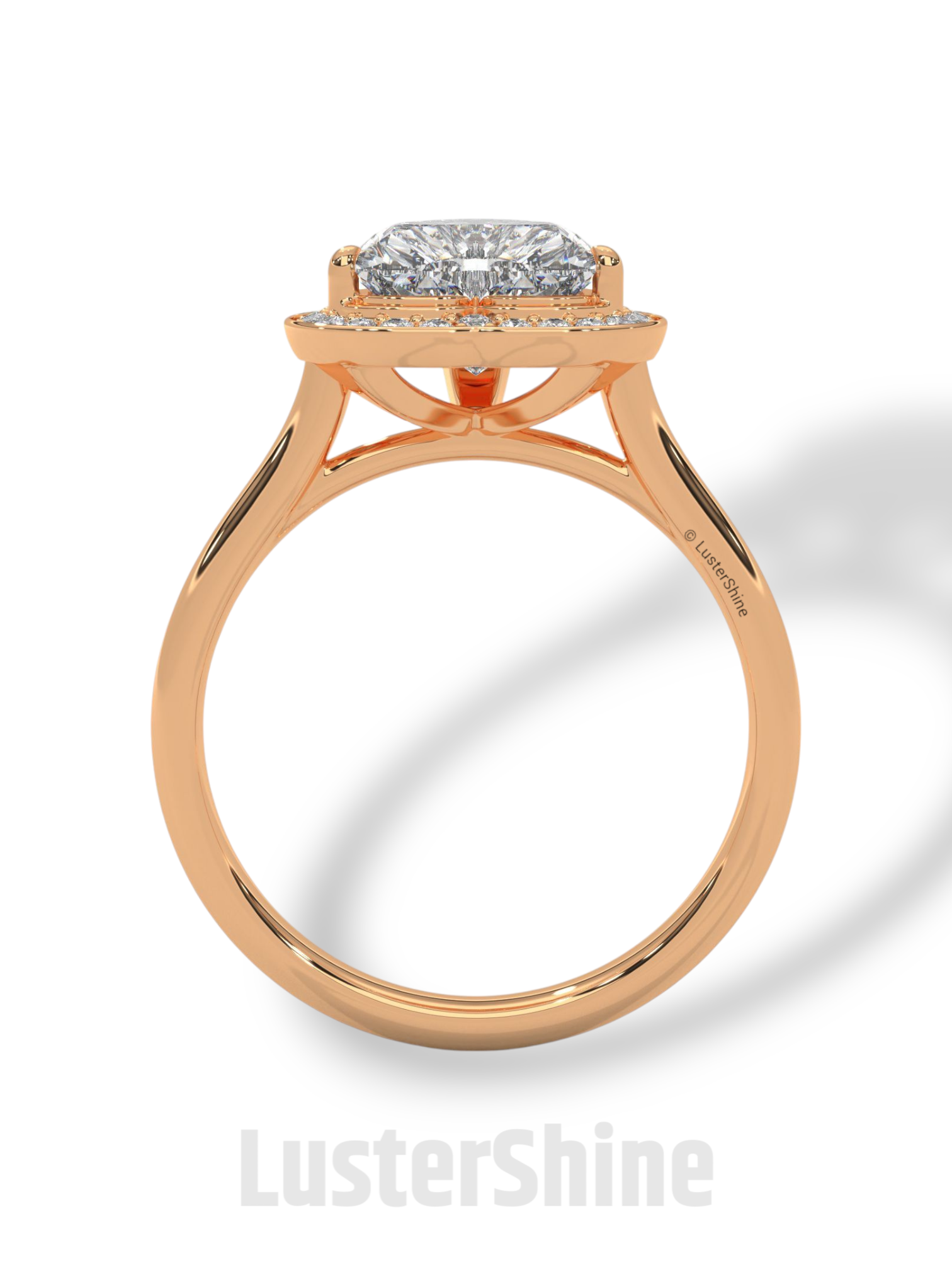 Heart Diamond Engagement Ring – 2CT Halo Heart Cut Ring – 14K 18K Gold Proposal Ring – Dainty Custom Diamond Ring – Romantic Jewelry Gift