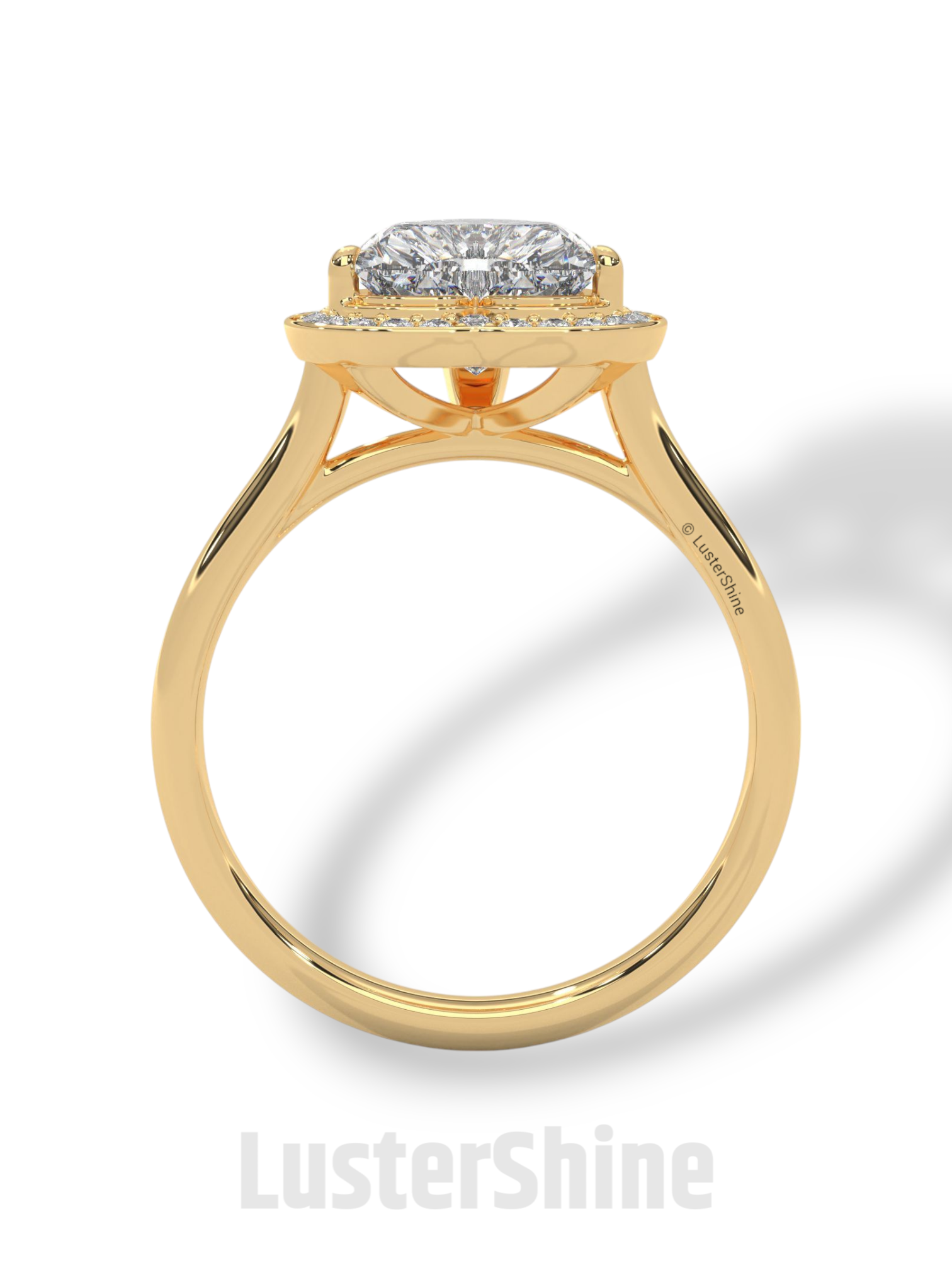 Heart Diamond Engagement Ring – 2CT Halo Heart Cut Ring – 14K 18K Gold Proposal Ring – Dainty Custom Diamond Ring – Romantic Jewelry Gift