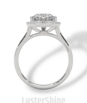 Heart Diamond Engagement Ring – 2CT Halo Heart Cut Ring – 14K 18K Gold Proposal Ring – Dainty Custom Diamond Ring – Romantic Jewelry Gift