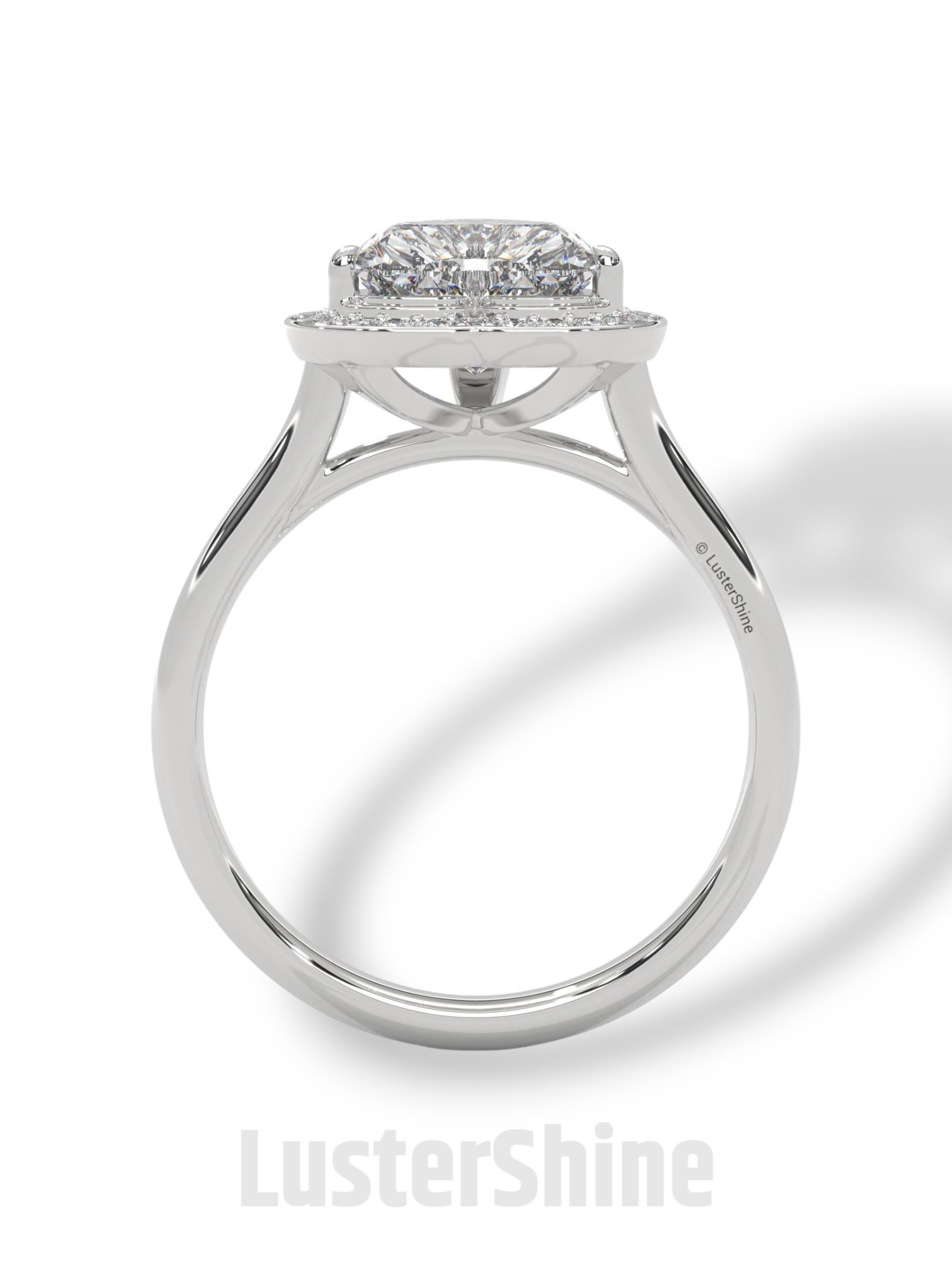 Heart Diamond Engagement Ring – 2CT Halo Heart Cut Ring – 14K 18K Gold Proposal Ring – Dainty Custom Diamond Ring – Romantic Jewelry Gift