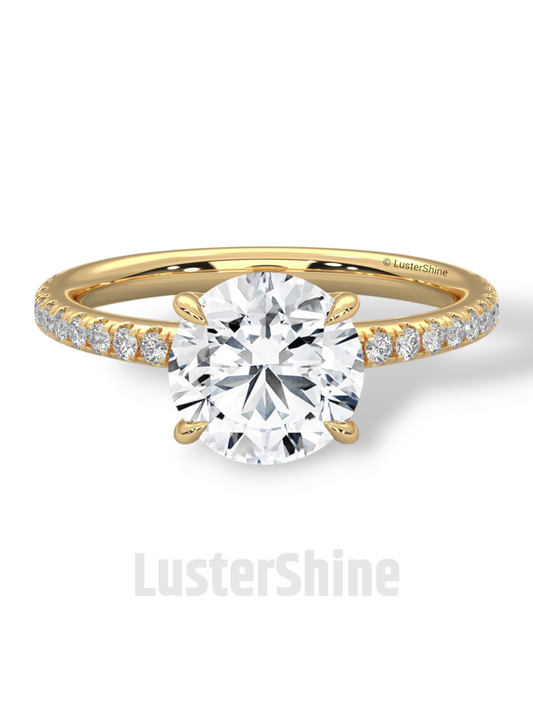Round Diamond Engagement Ring – 2CT Solitaire Ring – 14K Gold Ring – Six Prong Classic Ring – Bridal Jewelry – Moissanite Diamond Ring Gift