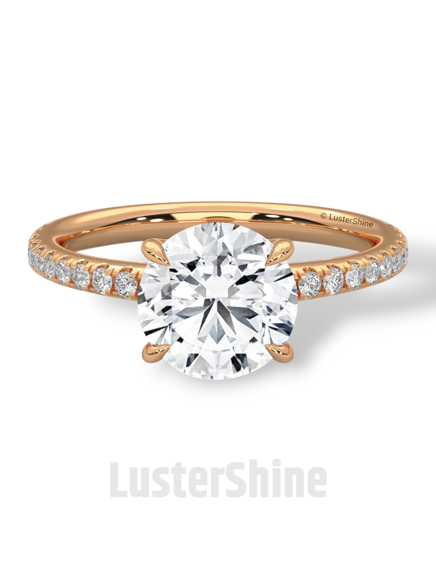 Round Diamond Engagement Ring – 2CT Solitaire Ring – 14K Gold Ring – Six Prong Classic Ring – Bridal Jewelry – Moissanite Diamond Ring Gift