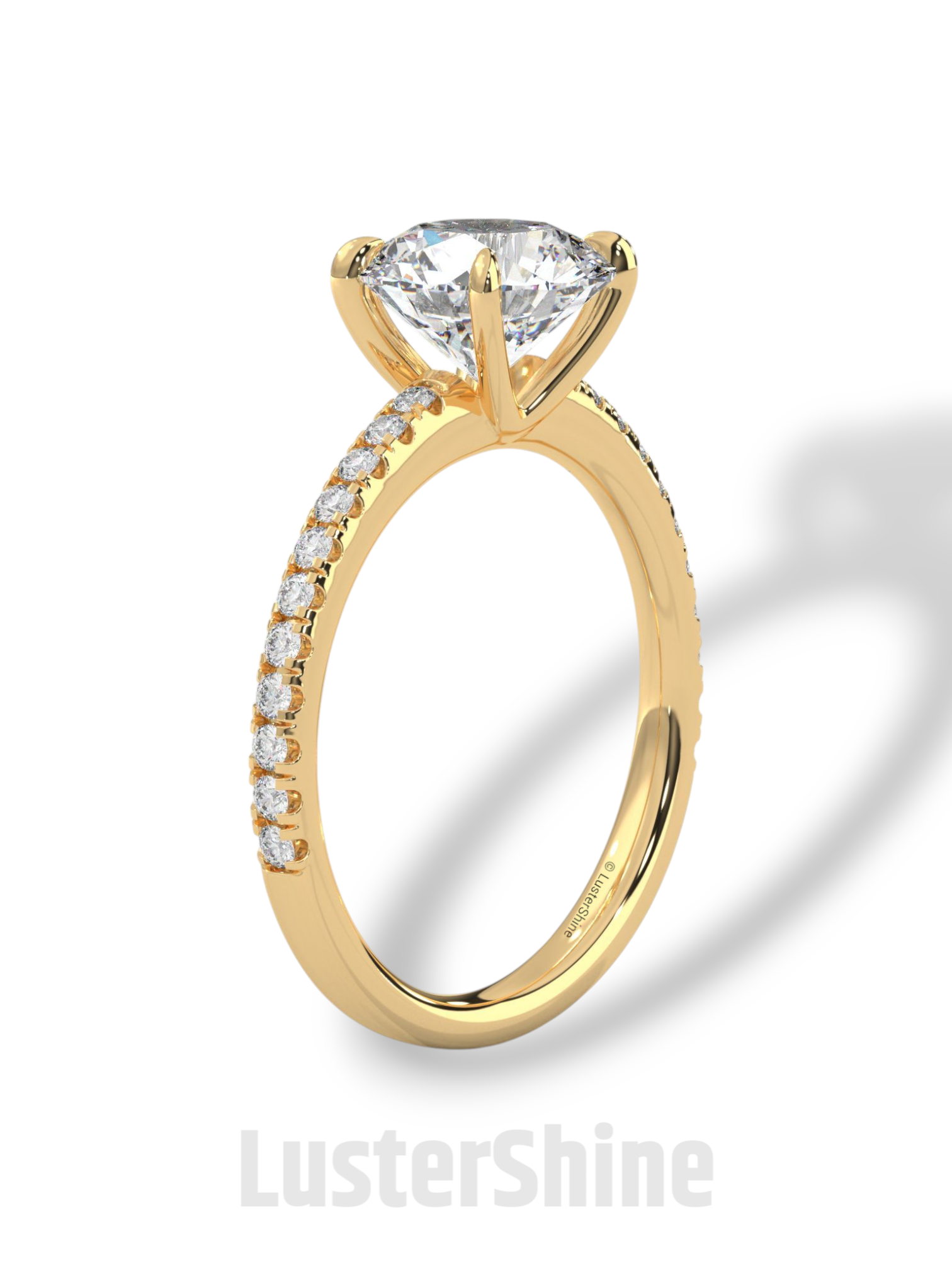 Round Diamond Engagement Ring – 2CT Solitaire Ring – 14K Gold Ring – Six Prong Classic Ring – Bridal Jewelry – Moissanite Diamond Ring Gift