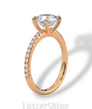 Round Diamond Engagement Ring – 2CT Solitaire Ring – 14K Gold Ring – Six Prong Classic Ring – Bridal Jewelry – Moissanite Diamond Ring Gift