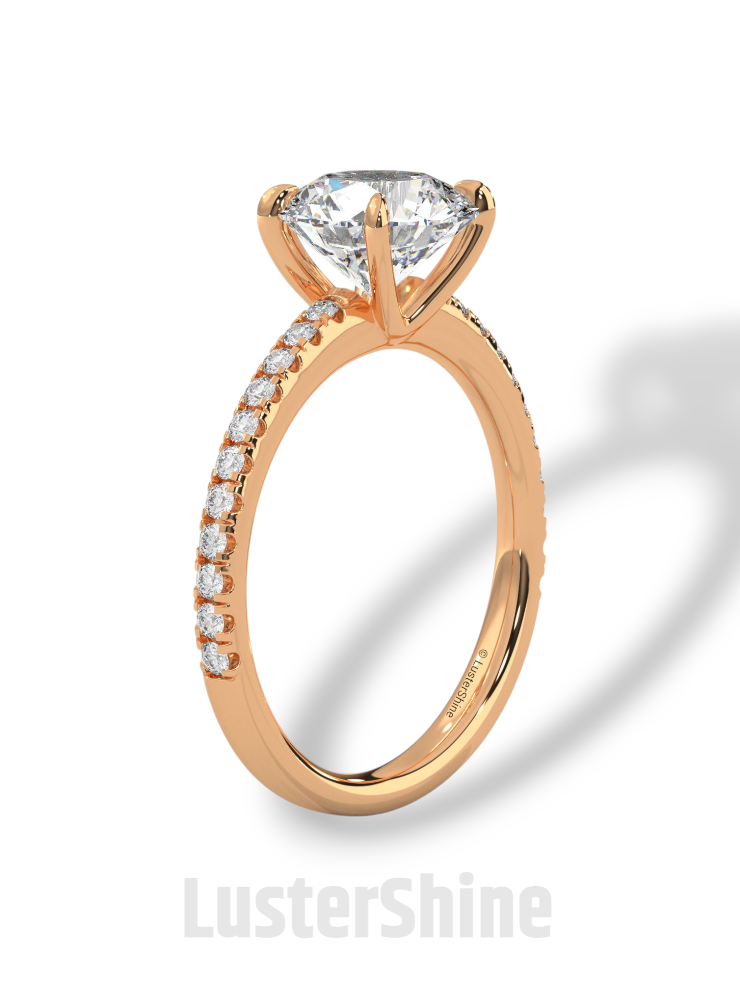 Round Diamond Engagement Ring – 2CT Solitaire Ring – 14K Gold Ring – Six Prong Classic Ring – Bridal Jewelry – Moissanite Diamond Ring Gift