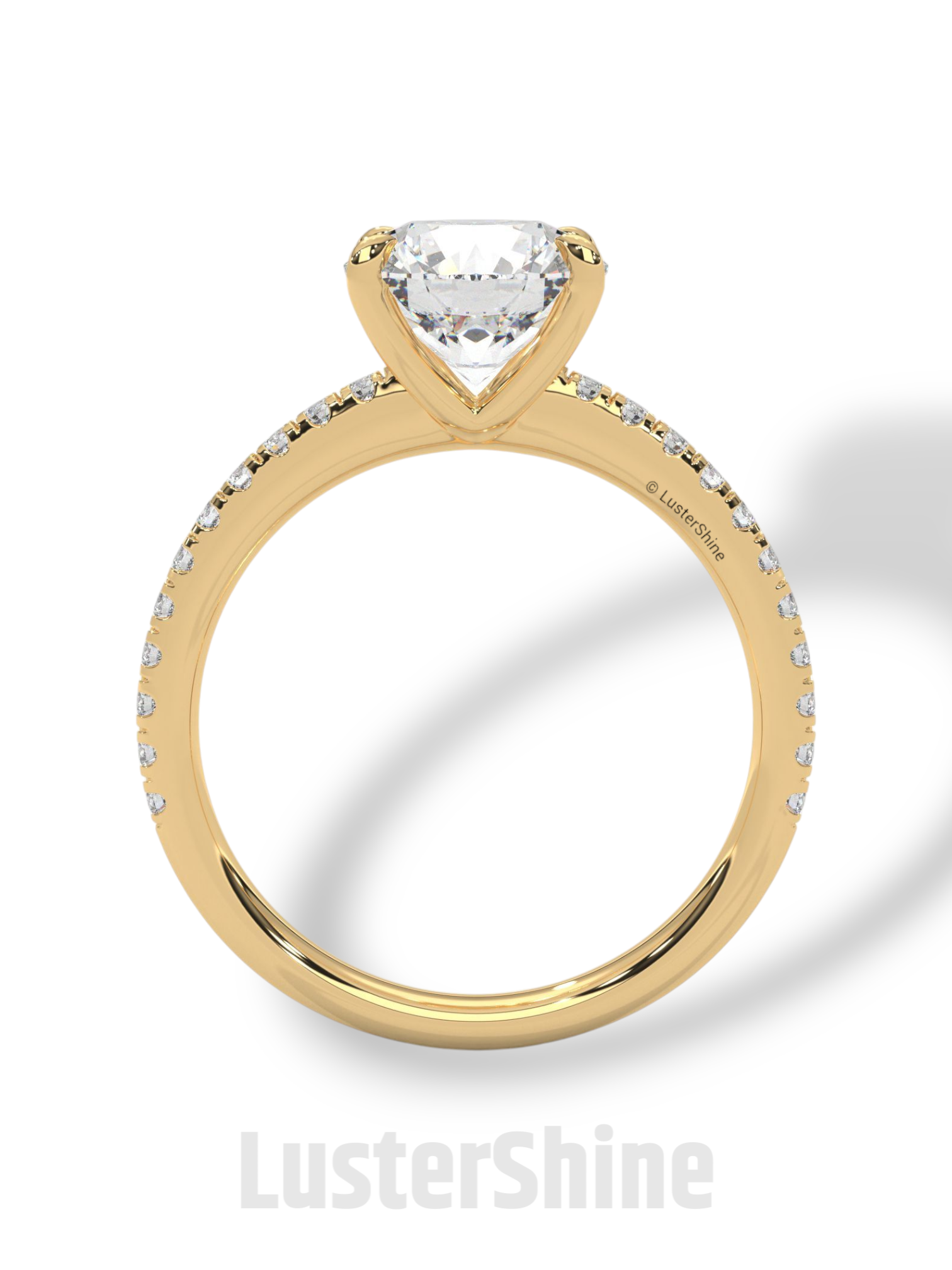 Round Diamond Engagement Ring – 2CT Solitaire Ring – 14K Gold Ring – Six Prong Classic Ring – Bridal Jewelry – Moissanite Diamond Ring Gift