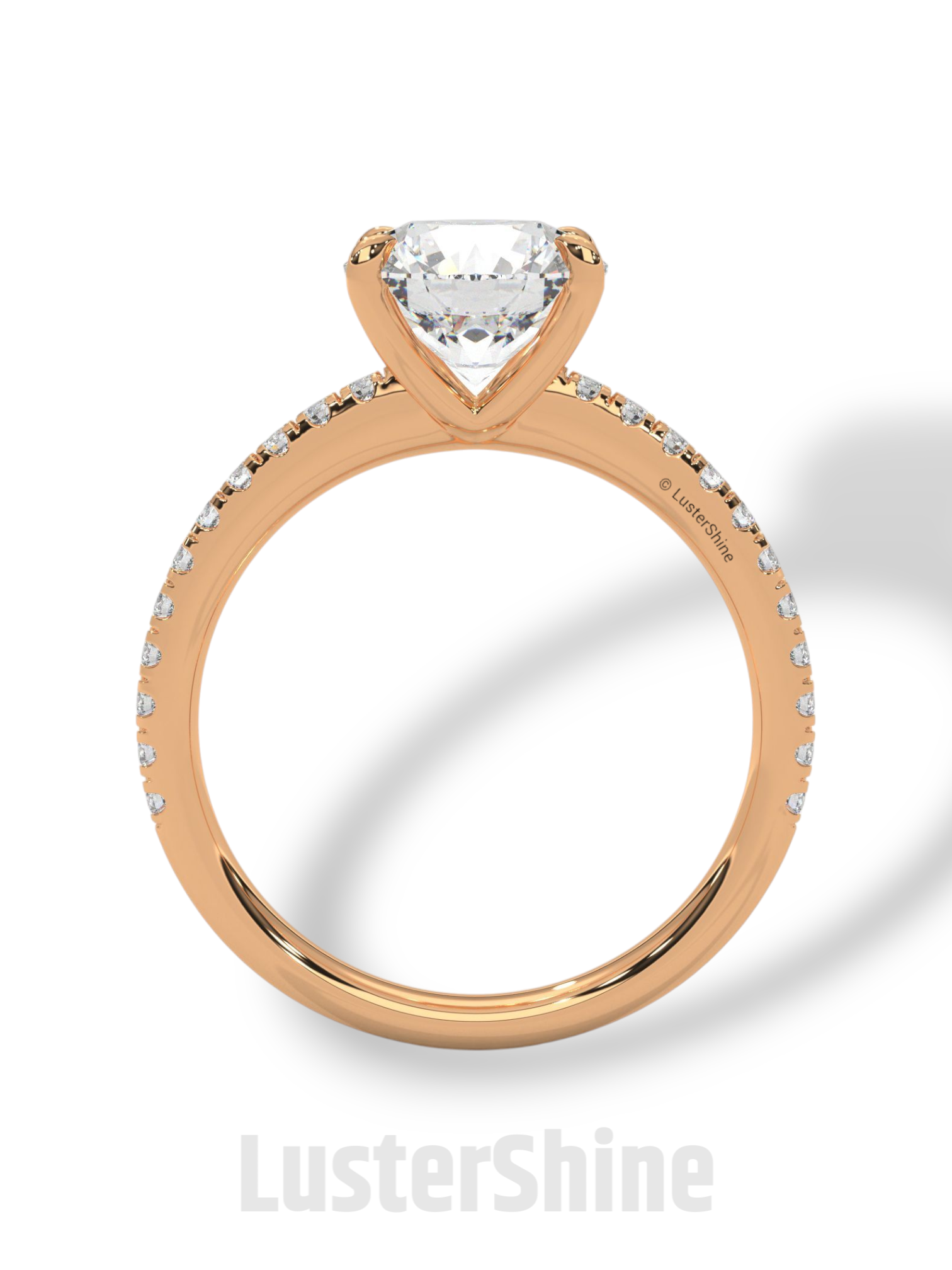 Round Diamond Engagement Ring – 2CT Solitaire Ring – 14K Gold Ring – Six Prong Classic Ring – Bridal Jewelry – Moissanite Diamond Ring Gift