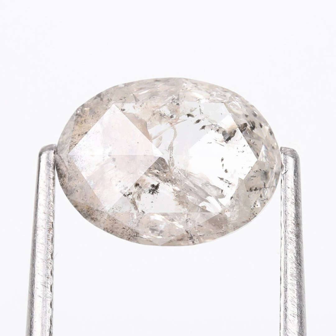 Natural Salt and Pepper 1.80 CT Oval Loose Diamond