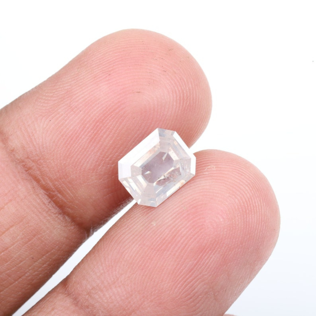 Natural Salt and Pepper 1.70 CT Emerald Loose Diamond