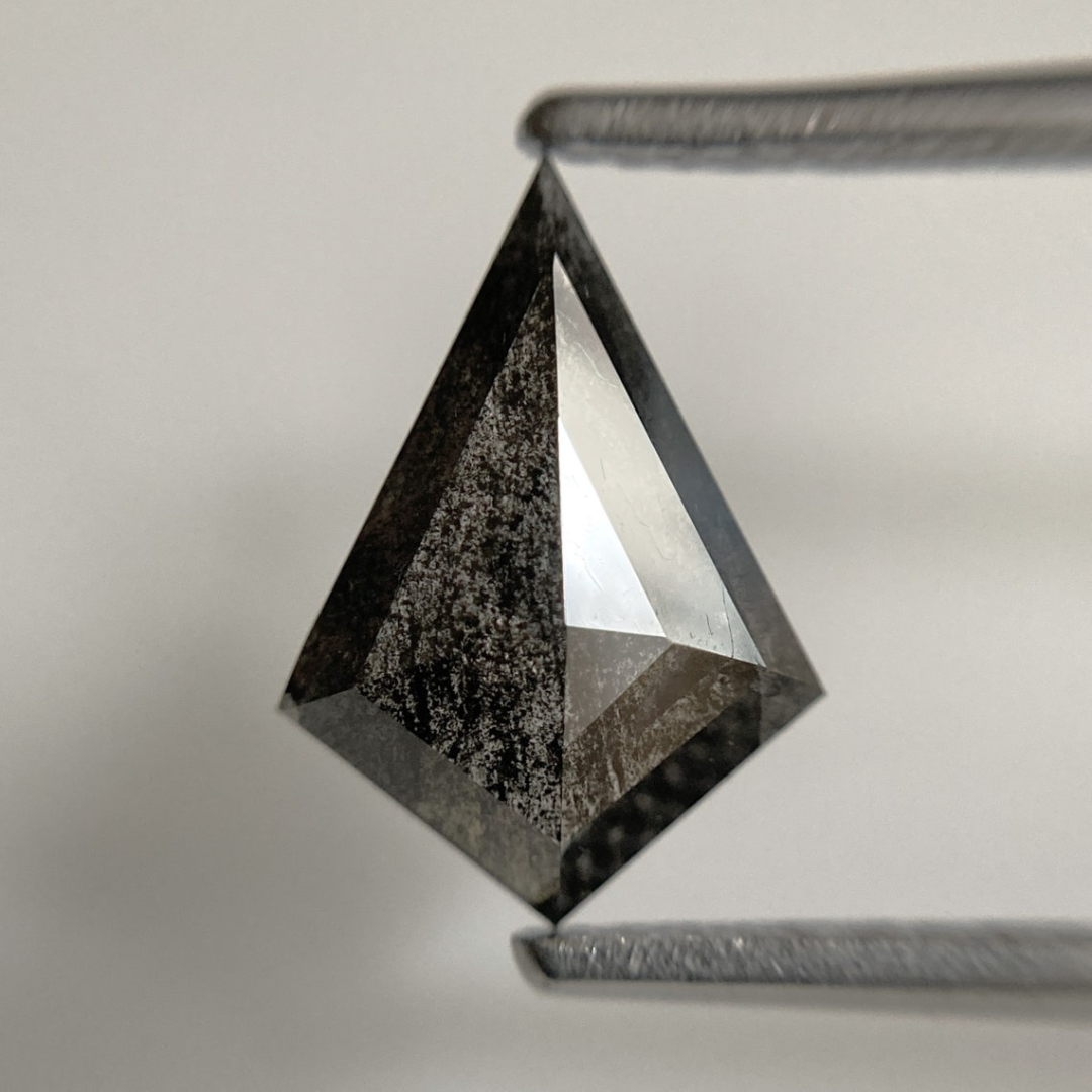 Natural Salt and Pepper 4.80 CT Kite Loose Diamond