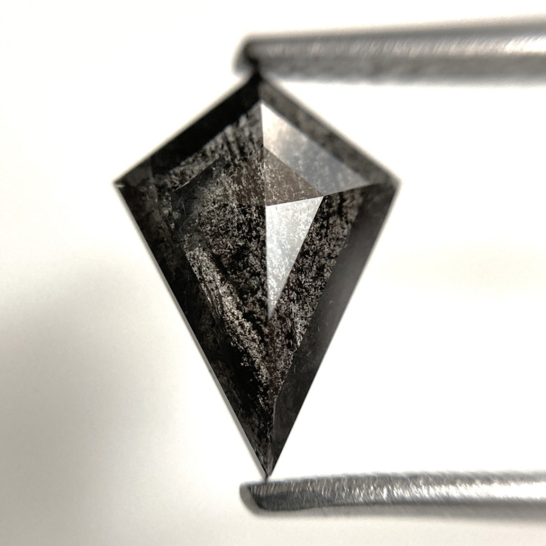 Natural Salt and Pepper 4.80 CT Kite Loose Diamond