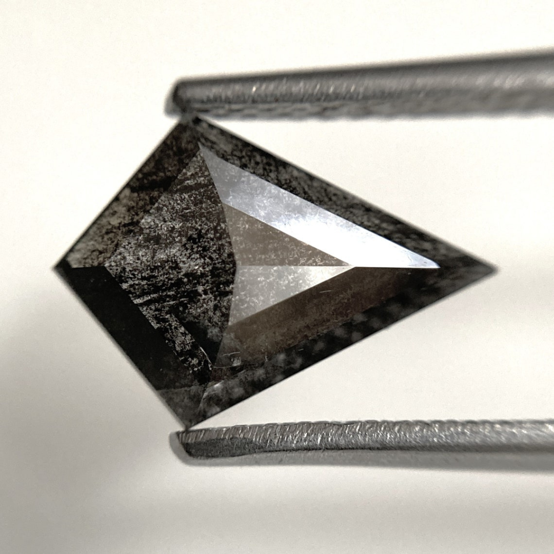 Natural Salt and Pepper 4.80 CT Kite Loose Diamond