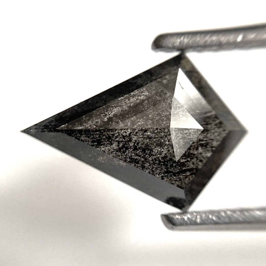 Natural Salt and Pepper 4.80 CT Kite Loose Diamond