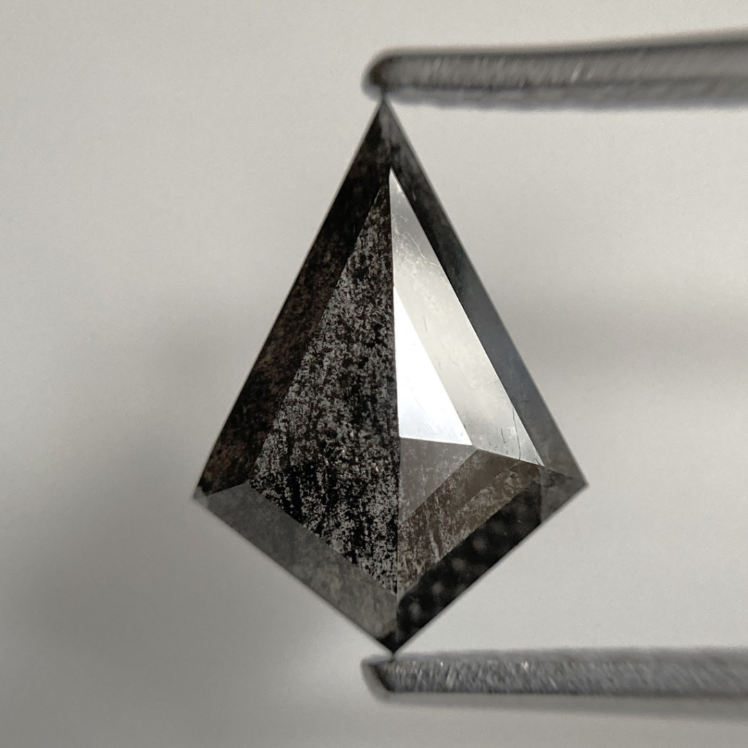 Natural Salt and Pepper 4.80 CT Kite Loose Diamond