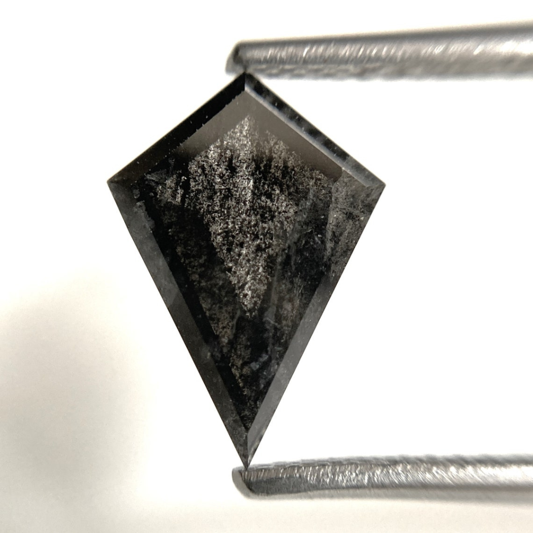 Natural Salt and Pepper 4.80 CT Kite Loose Diamond