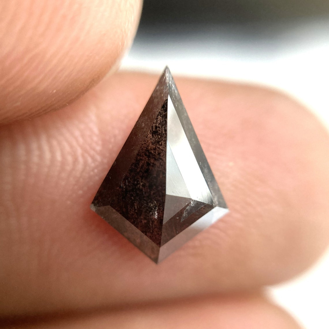 Natural Salt and Pepper 4.80 CT Kite Loose Diamond