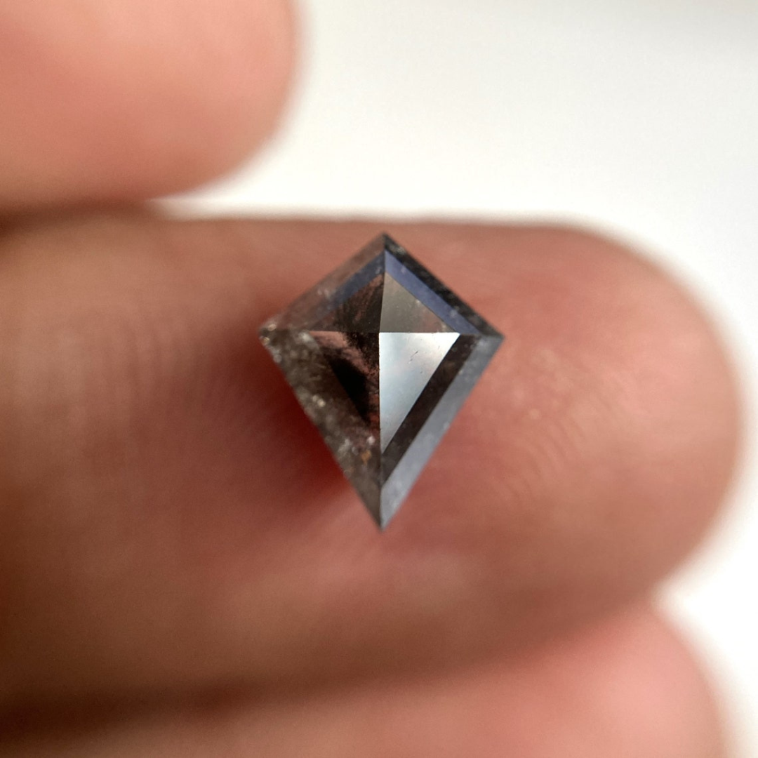 Natural Salt and Pepper 3.80 CT Kite Loose Diamond