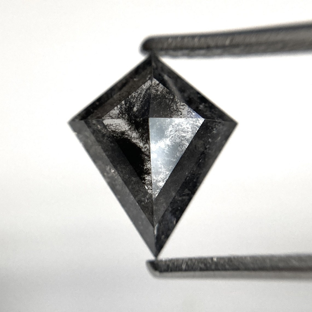 Natural Salt and Pepper 3.80 CT Kite Loose Diamond