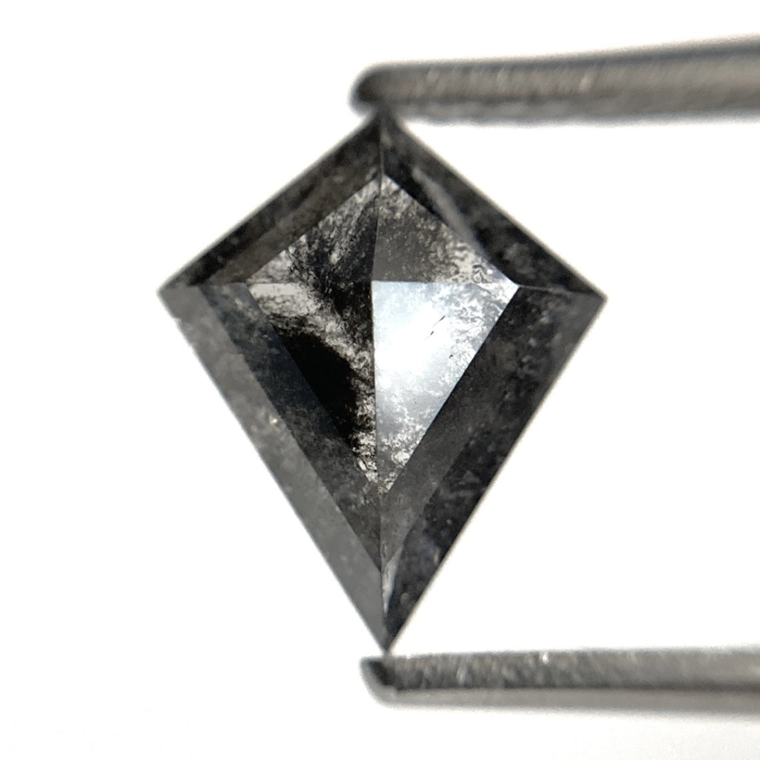 Natural Salt and Pepper 3.80 CT Kite Loose Diamond