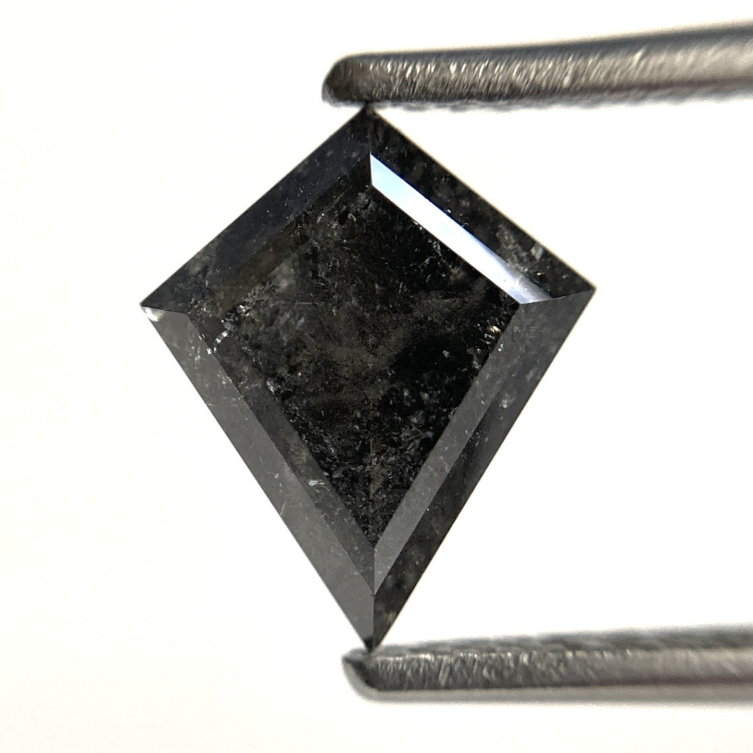 Natural Salt and Pepper 3.80 CT Kite Loose Diamond