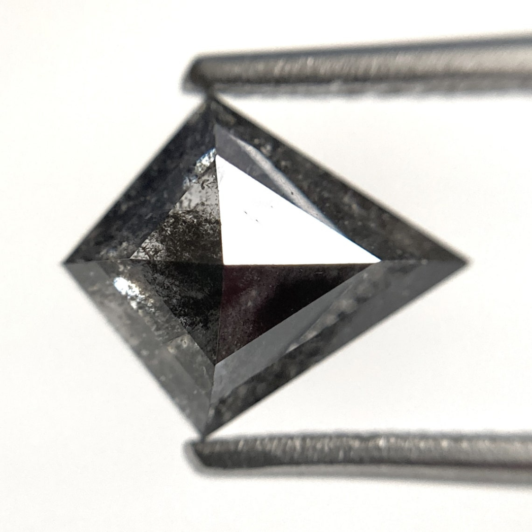 Natural Salt and Pepper 3.80 CT Kite Loose Diamond