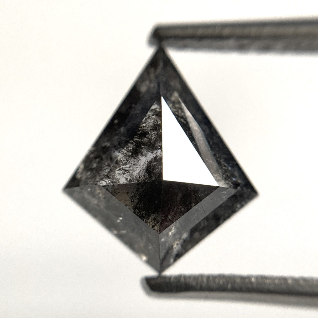 Natural Salt and Pepper 3.80 CT Kite Loose Diamond