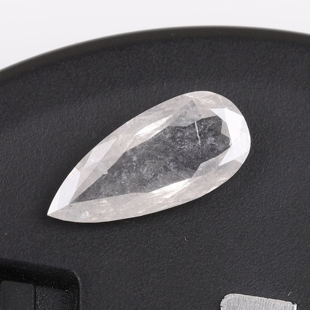 Natural Salt and Pepper 1.35 CT Pear Loose Diamond