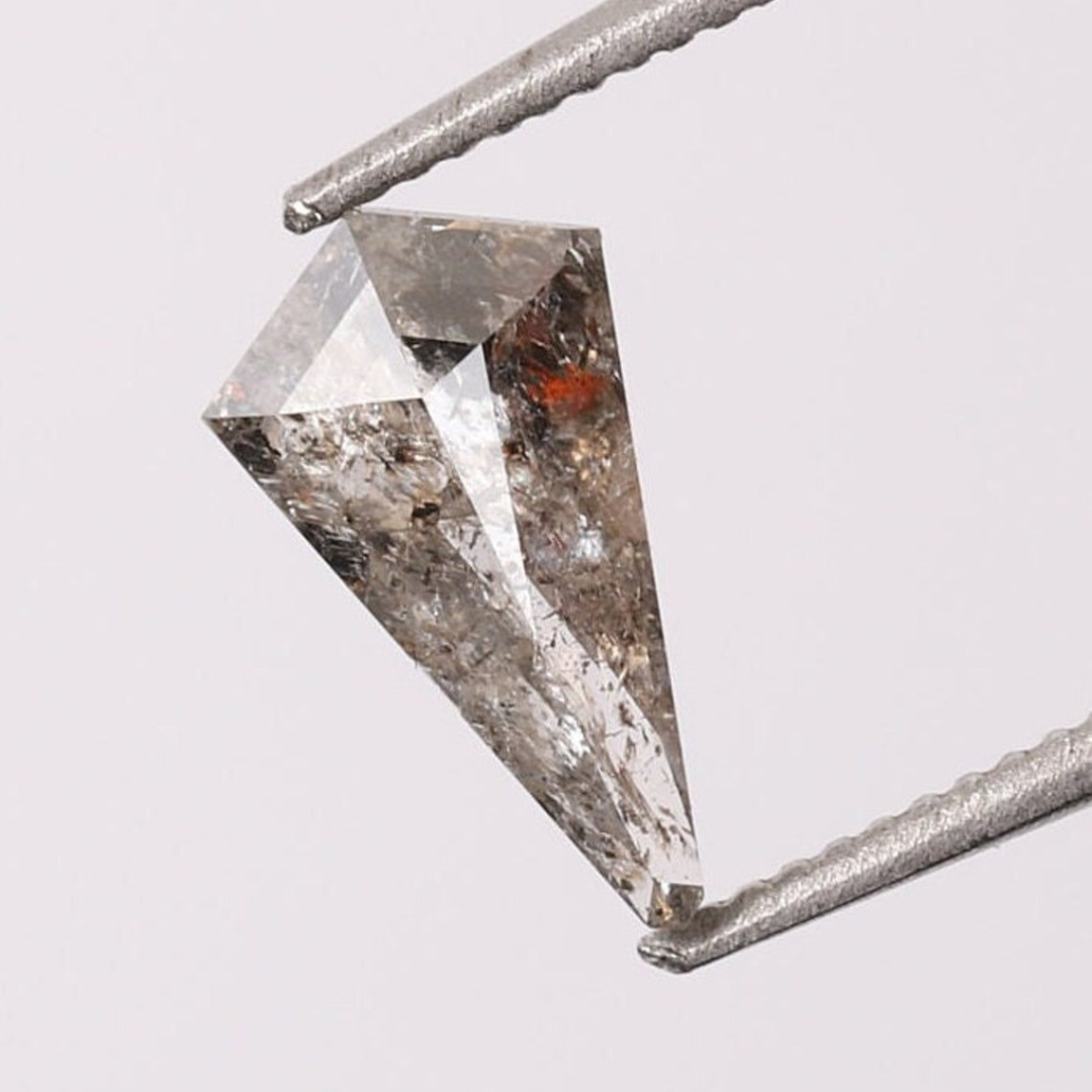 Natural Salt and Pepper 1.70 CT Kite Loose Diamond