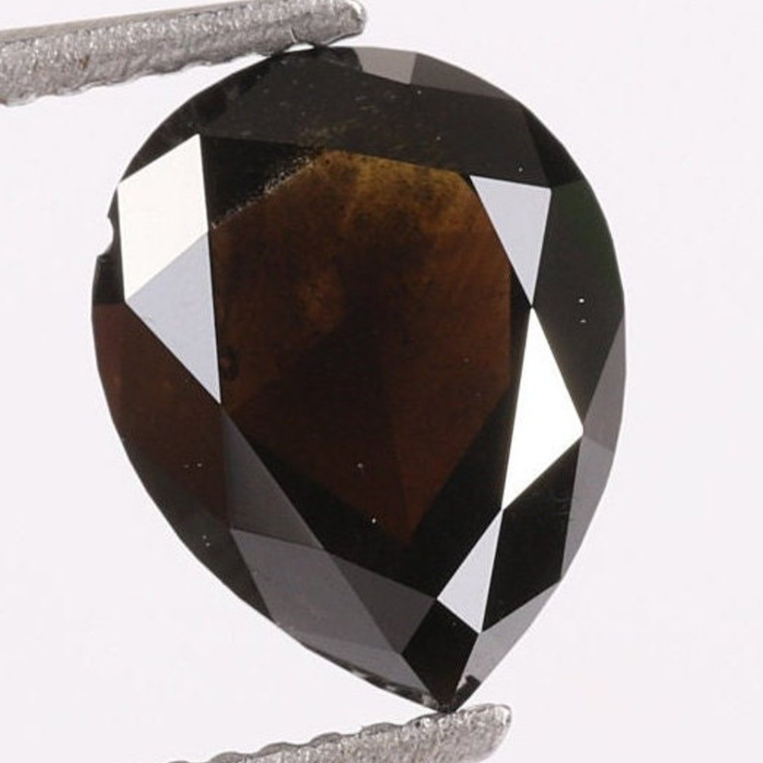 Natural Salt and Pepper 1.35 CT Pear Loose Diamond