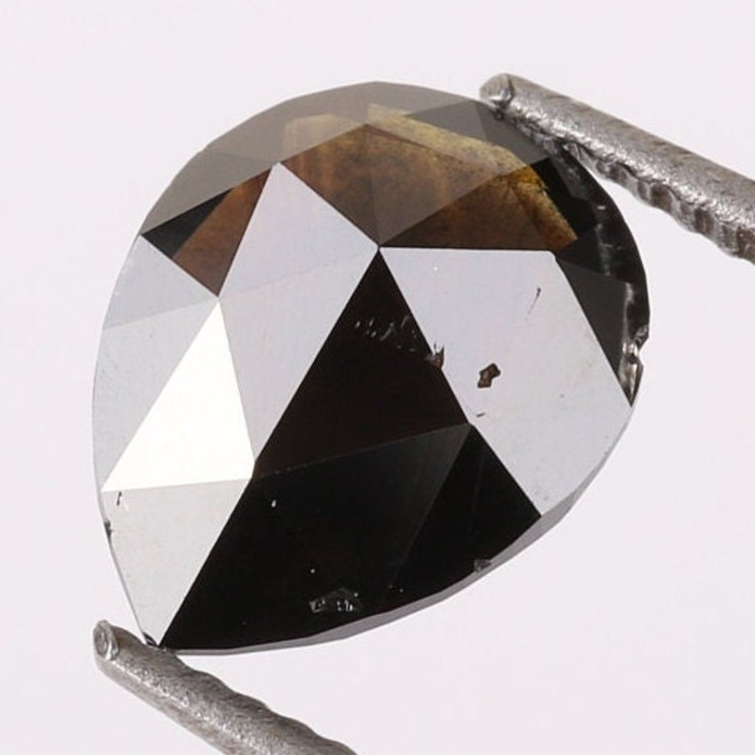 Natural Salt and Pepper 1.35 CT Pear Loose Diamond