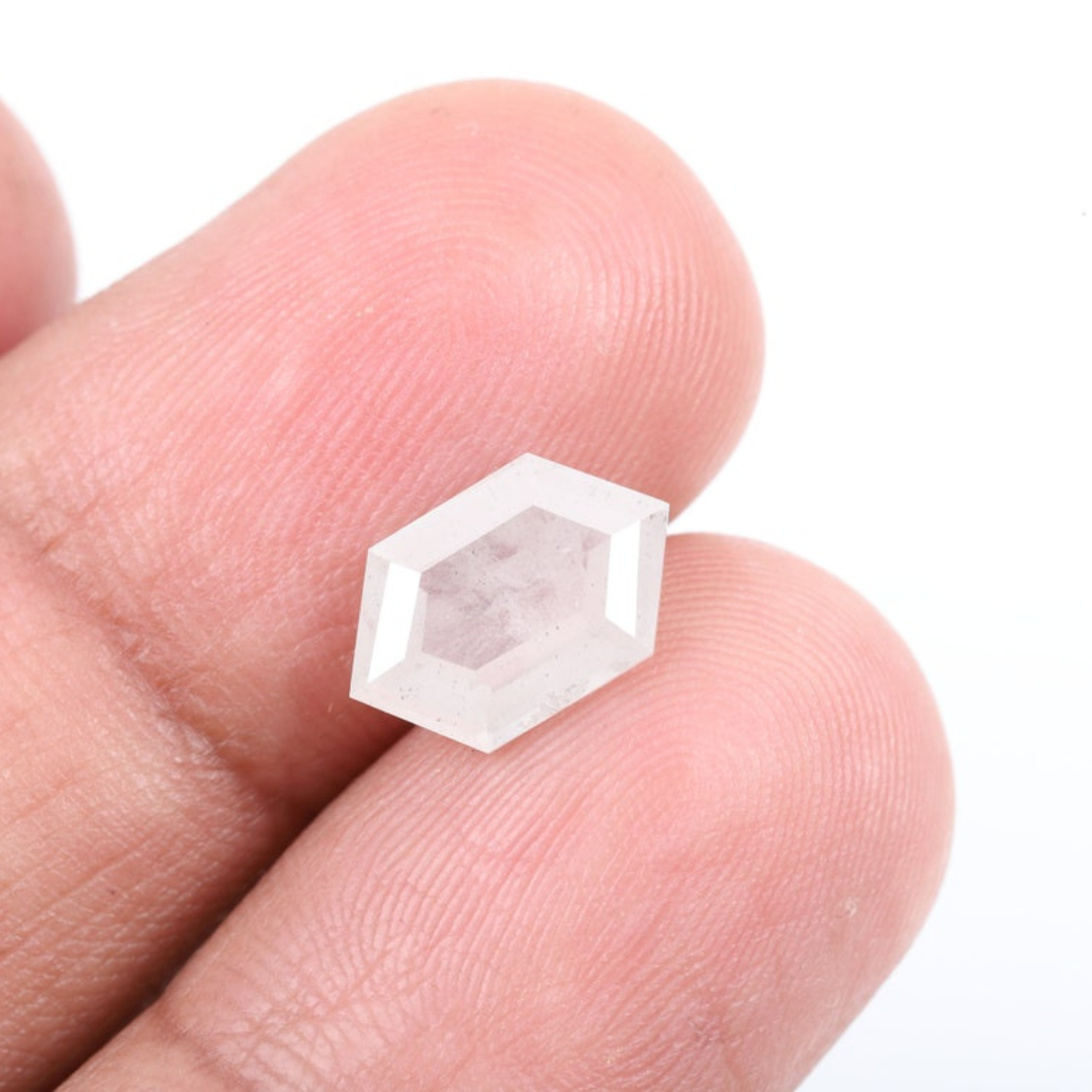 Natural Salt and Pepper 2.35 CT Hexagon Loose Diamond