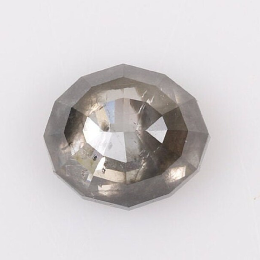 Natural Salt and Pepper 3.70 CT Oval Loose Diamond