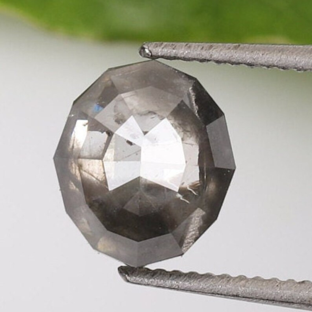 Natural Salt and Pepper 3.70 CT Oval Loose Diamond