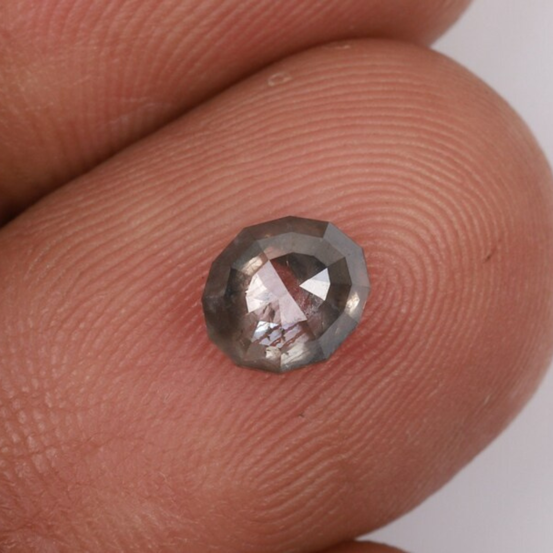 Natural Salt and Pepper 3.70 CT Oval Loose Diamond