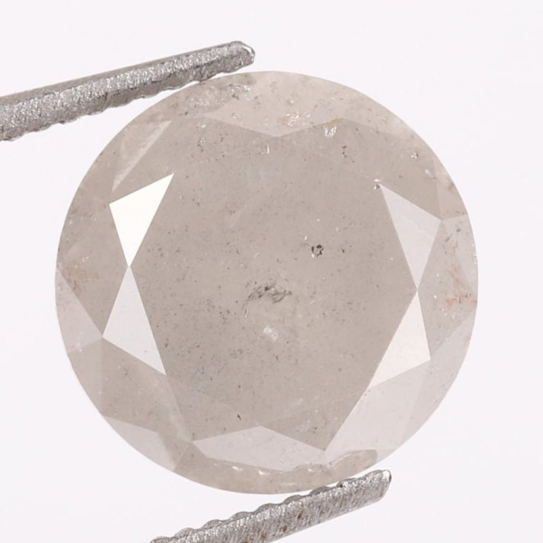 Natural Salt and Pepper 2.80 CT Round Loose Diamond