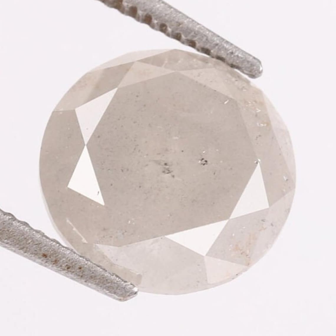 Natural Salt and Pepper 2.80 CT Round Loose Diamond