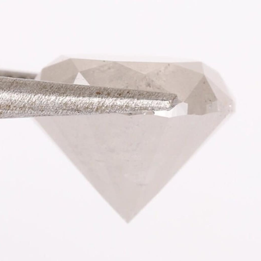 Natural Salt and Pepper 2.80 CT Round Loose Diamond