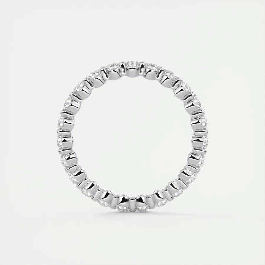 Moissanite 1.85 CT Round Cut Diamond Art Deco Anniversary Band