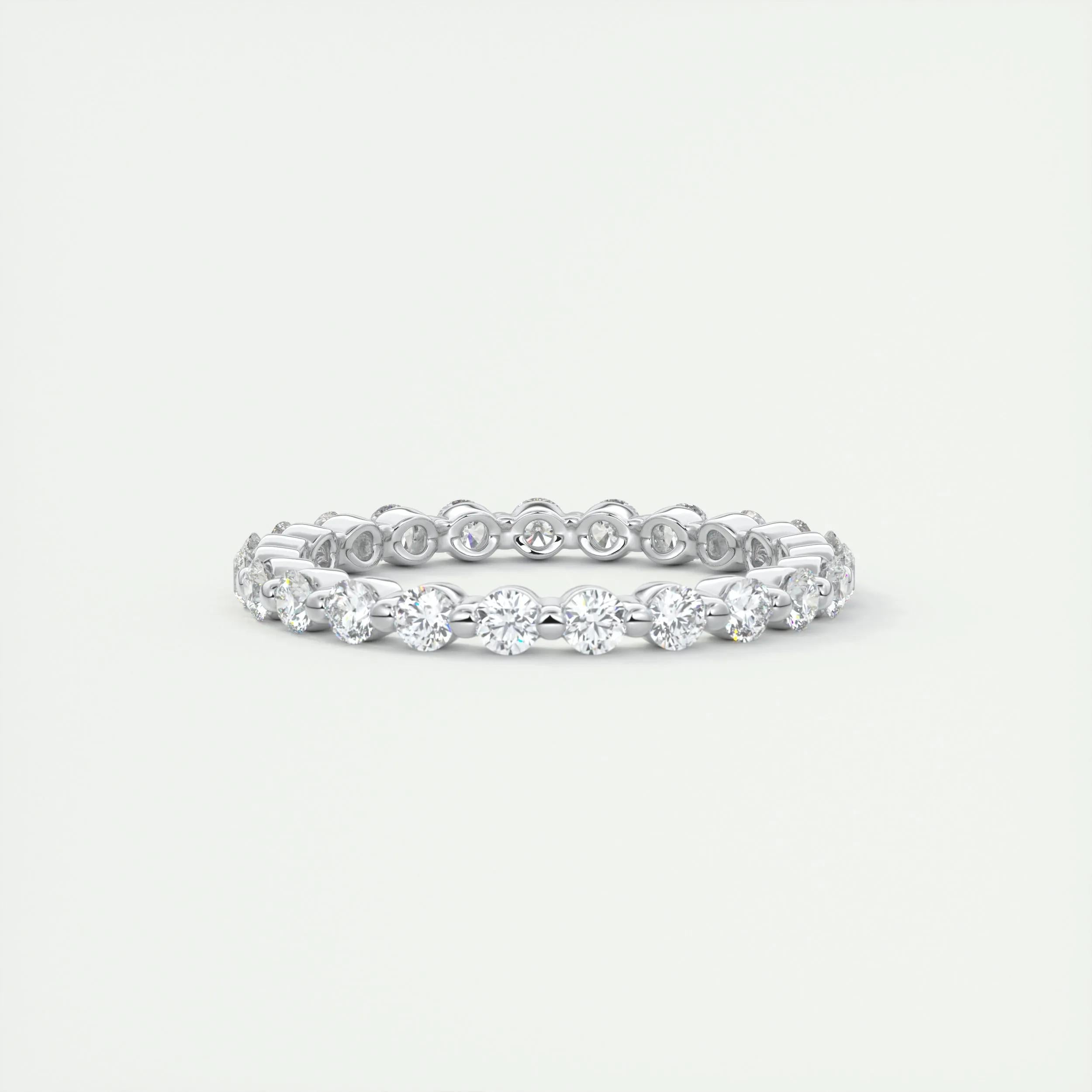 Moissanite 1.85 CT Round Cut Diamond Art Deco Anniversary Band