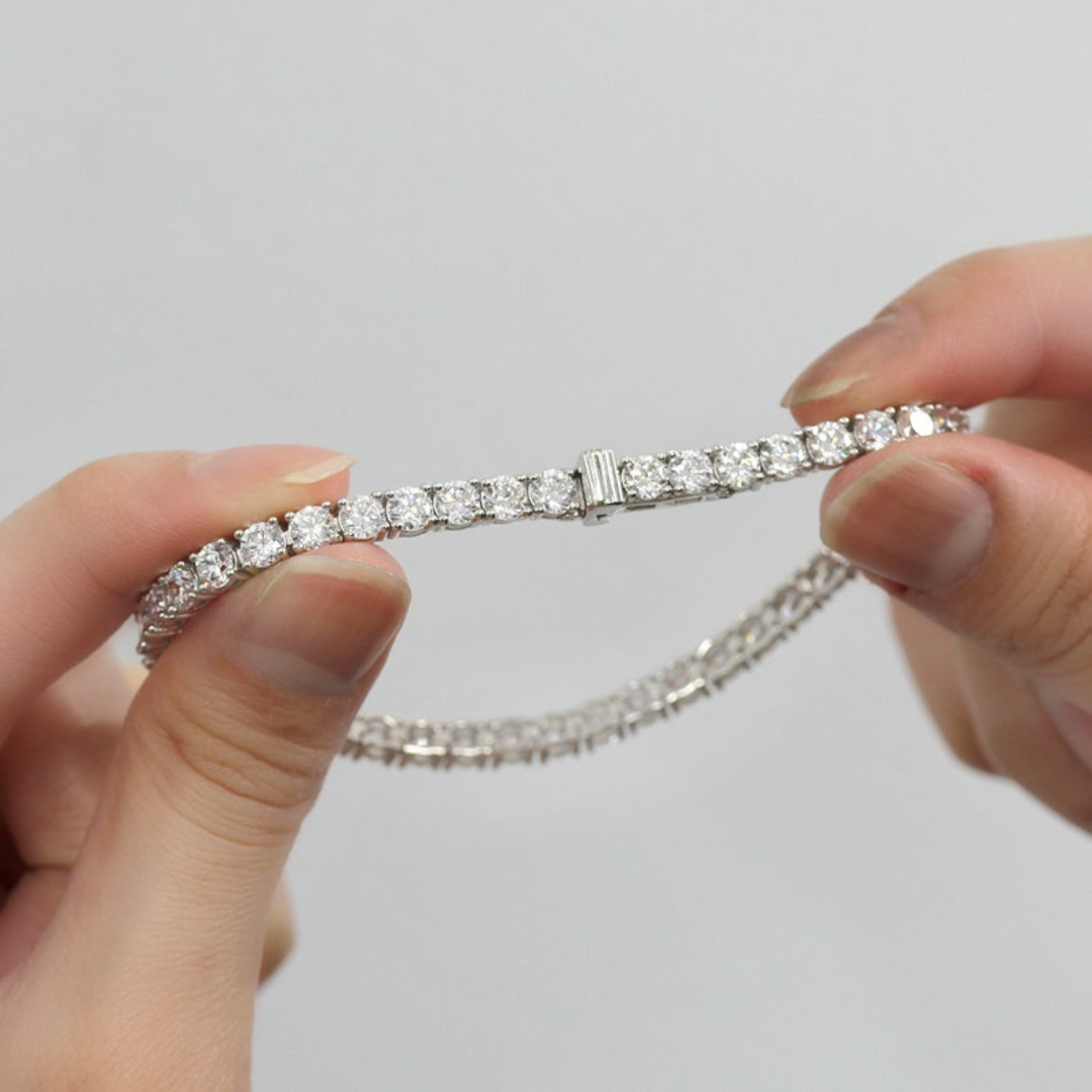 Moissanite 8.50 CT Round Diamond Art Nouveau Bracelet