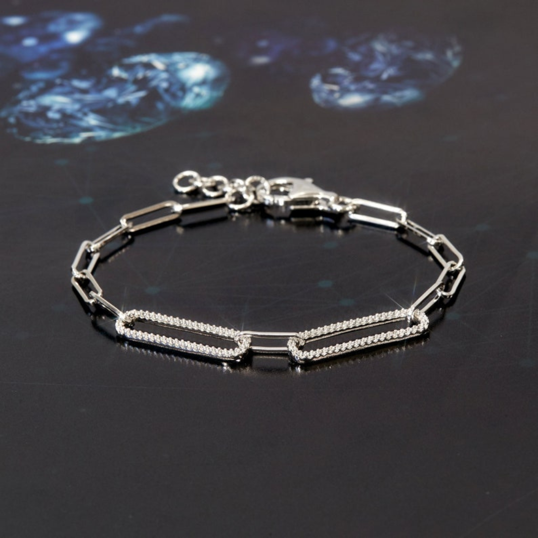 Moissanite 7.25 CT Round Diamond Brutalist Bracelet