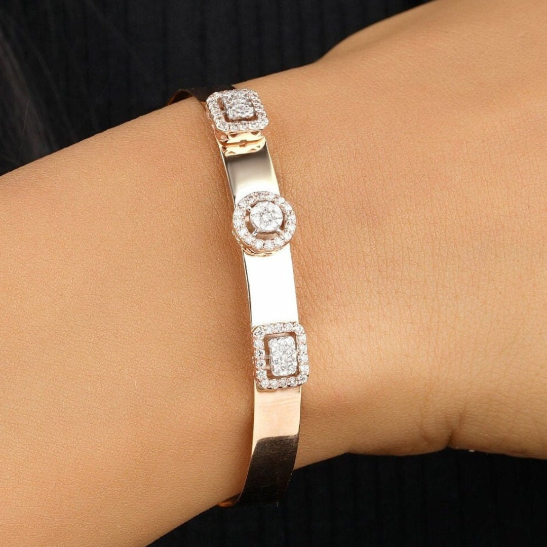 Moissanite 15.00 CT Round Diamond Victorian Bracelet