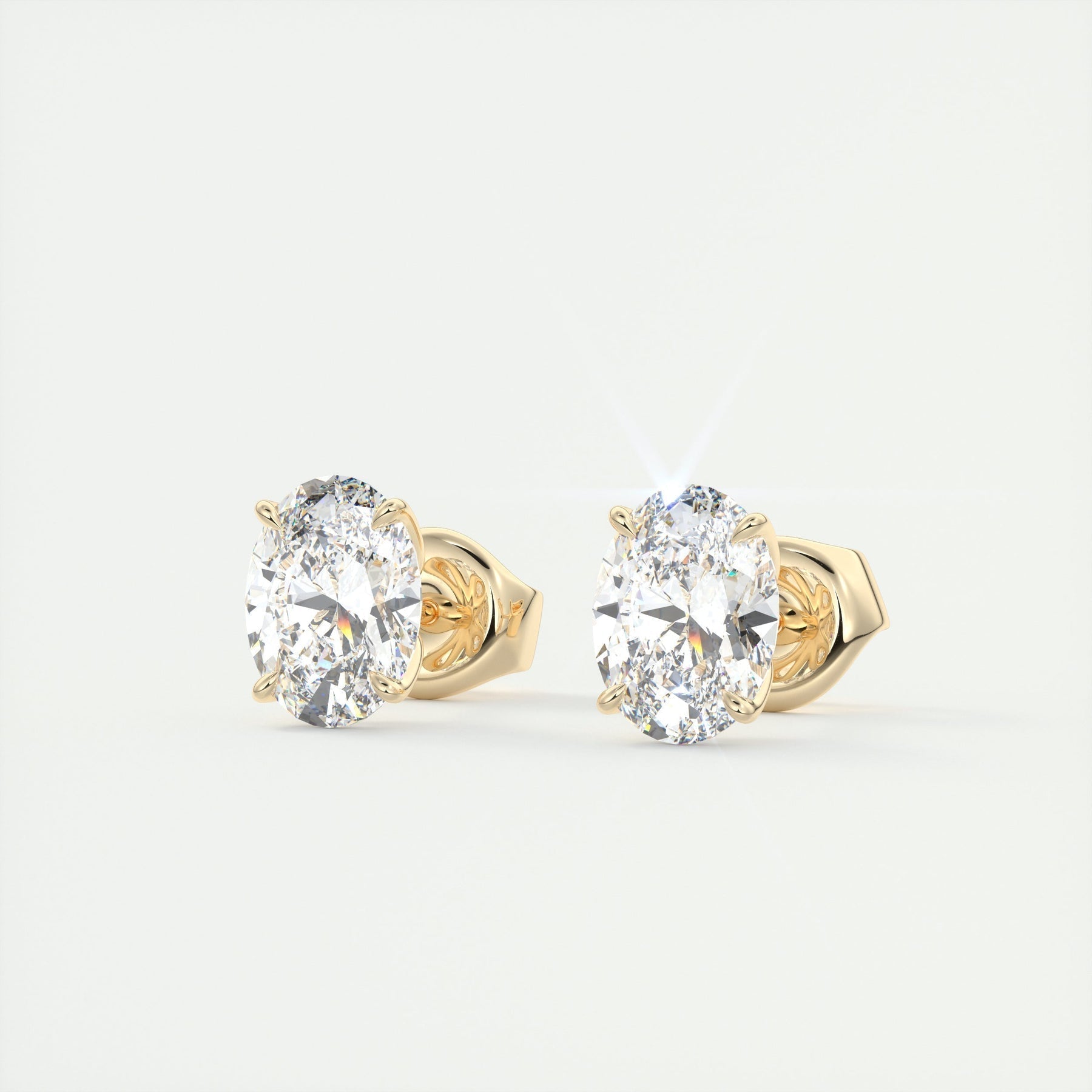 Moissanite 1.40 CT Oval Diamond Stud Earring