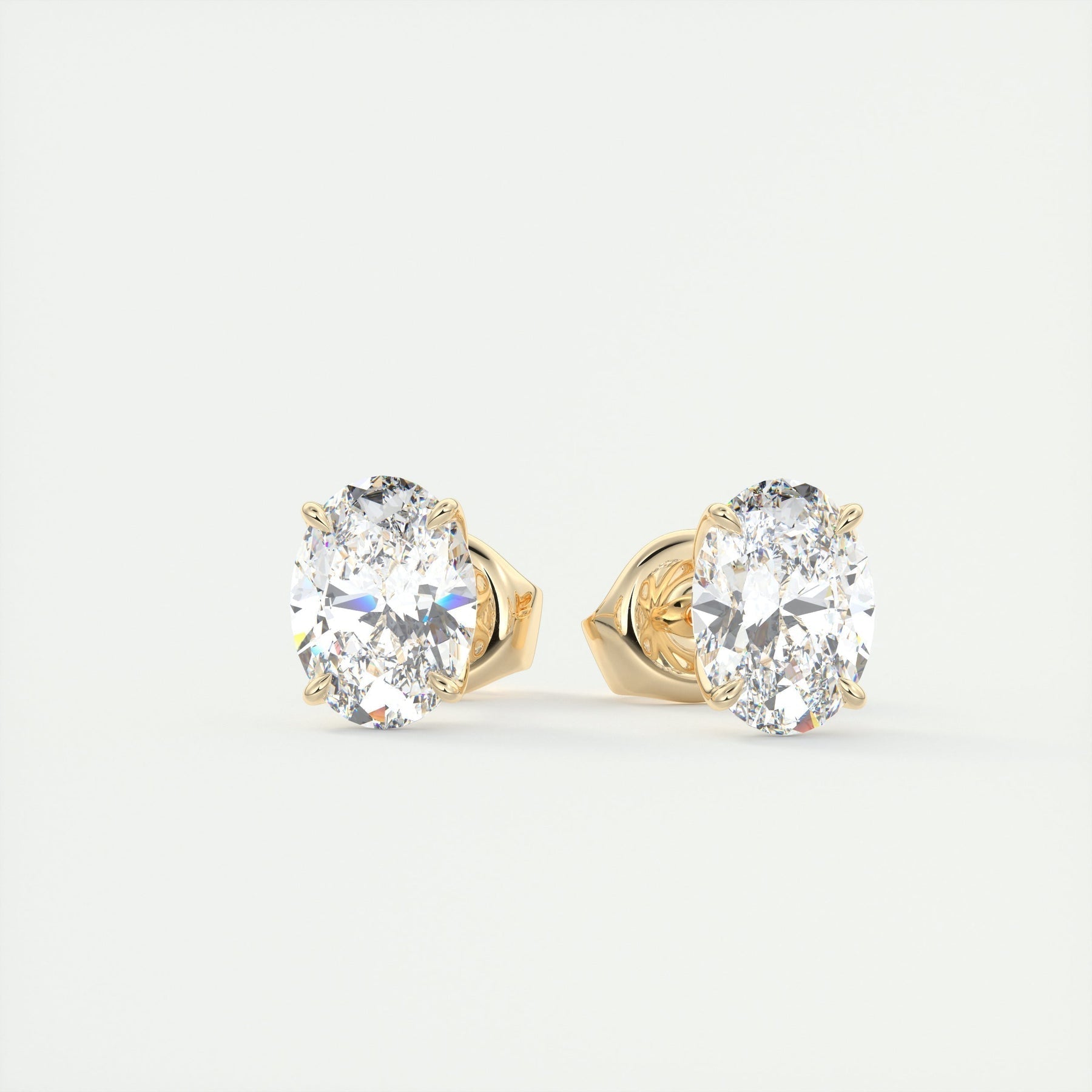 Moissanite 1.40 CT Oval Diamond Stud Earring