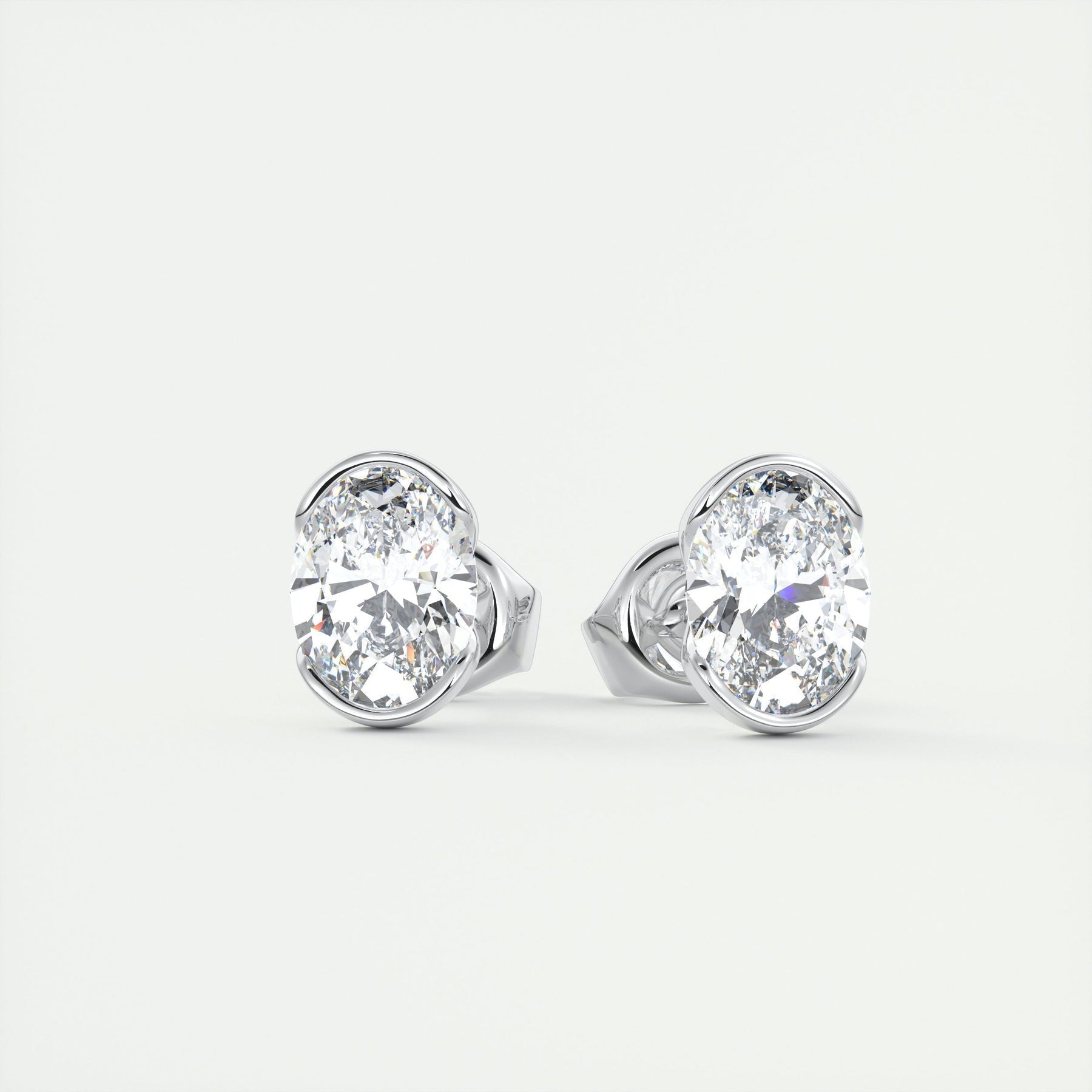 Moissanite 1.20 CT Oval Diamond Stud Earring